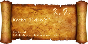 Krcho Ildikó névjegykártya