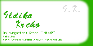 ildiko krcho business card